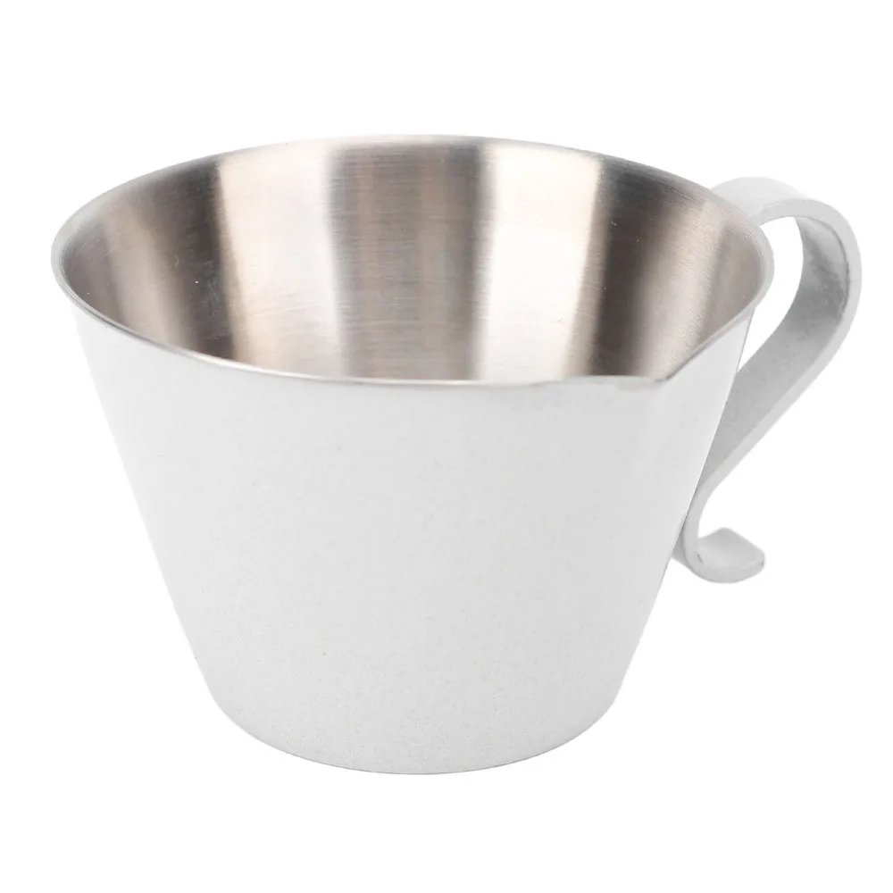 304 Stainless Steel Coffee Measuring Cup 100ML Capacity Anti Spill Design Coffee Shot Cup Etched Measurements V Shaped Spout