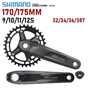 Shimano Deore 11V Sprocket M5100 Integrated Crankset MTB Candle Foot 10 11 12 Speed Pedivela 34T 36T 38T 32T Crown Bicycle Crank