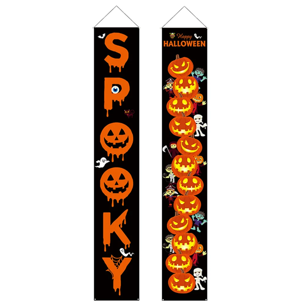 2 قطعة ستارة باب الرعب نمط مخيف مخيف ديكور الهالوين لكرنفال شبح مهرجان حفلة باب مخيف الشرفة سعيد