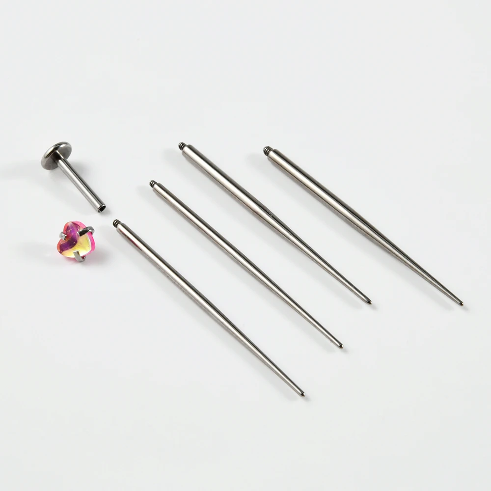 G23 Titanium1Pc Titanium Insertion Pin Taper for Threadless Jewelry Nostril Piercing Taper Push in Earrings Body Piercings Tool