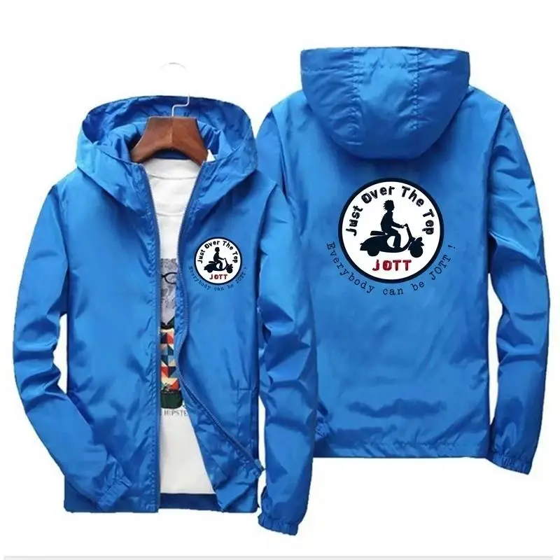 2024Fashion Zipper Jacket with Hood High Quality Windproof Waterproof Coat New JOTT Printed Casual Men\'s Spring and Autumn Style