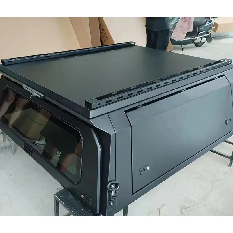 

High Qualit Aluminum Truck Bed Cap for 1500 with Side Mounts Lockable Brake Light Heavy-duty Hardtop Canopy