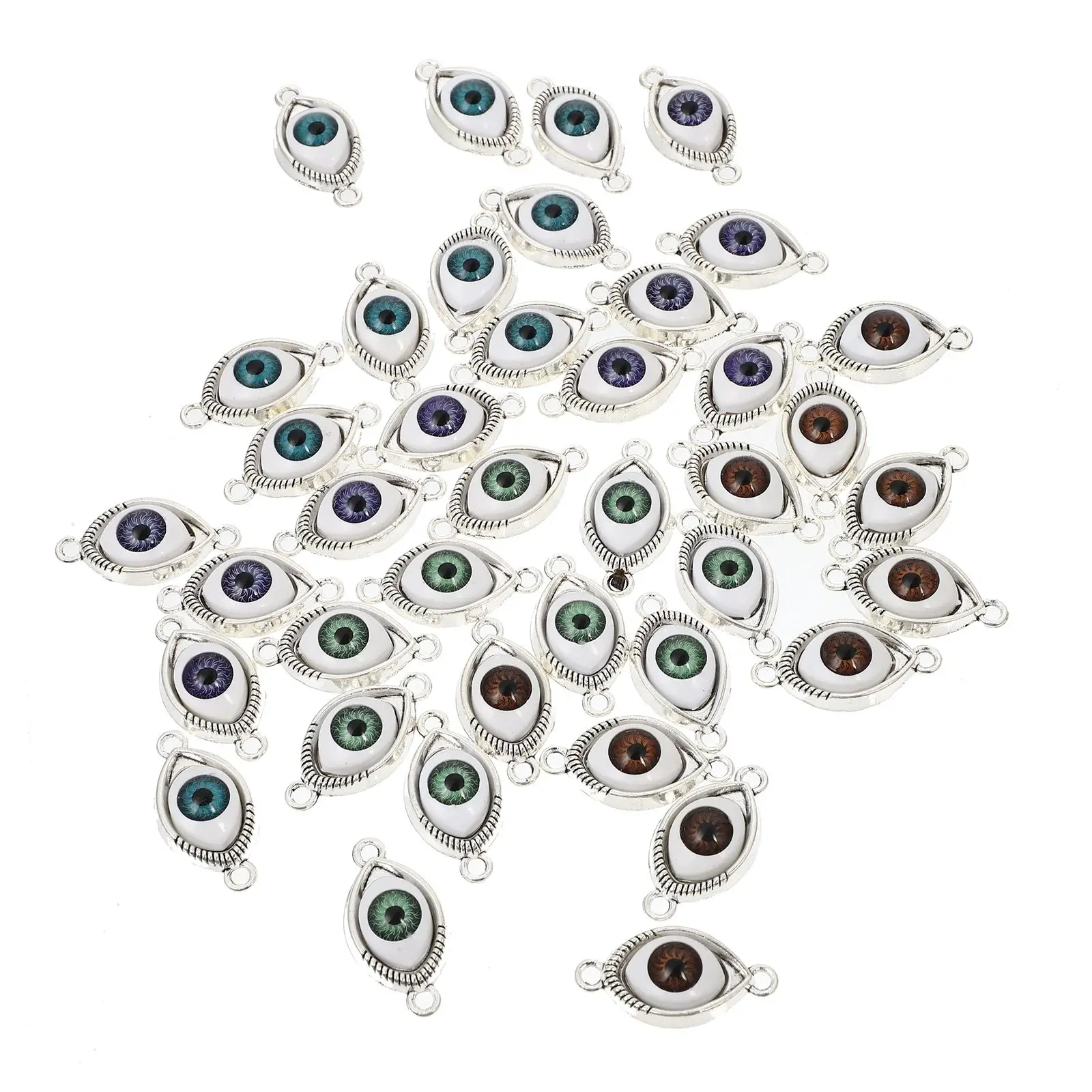 

40pcs Vintage Alloy Pendant Charms for Jewelry Making Bracelets DIY Crafts Exquisite Elegant Eye Patch Accessories