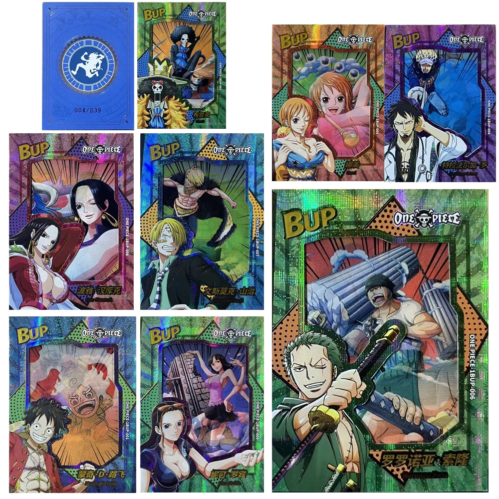 

Anime One Piece DIY BUP Luffy Chopper Nami Zoro Sanji Han Cook Robin Textured Matte Collectible Card 9PCS/SET Holiday gifts