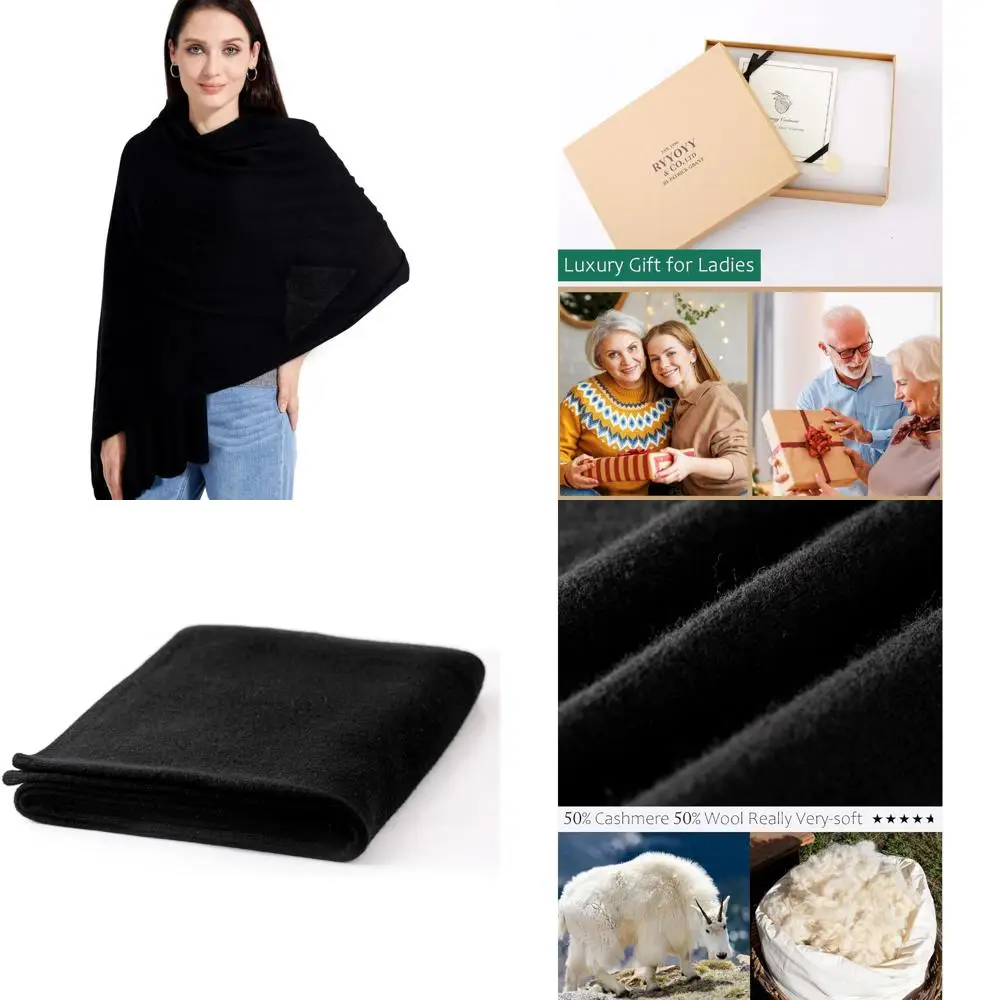 

Очень большой женский шикарный шарф из смеси мягкого кашемира, палантин Wayfarer Travel Wrap 87x28