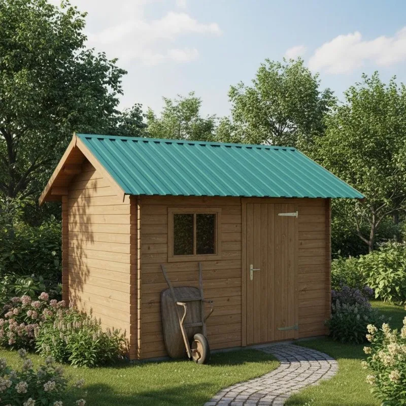 Panneau de plafond en acier galvanisé 0,23 mm 36 unités vert 100 x 45 cm, design rectangulaire, installation simple et flexible pour garages temporaires, hangars et structures non permanentes avec une surface propre et une finition impeccable.