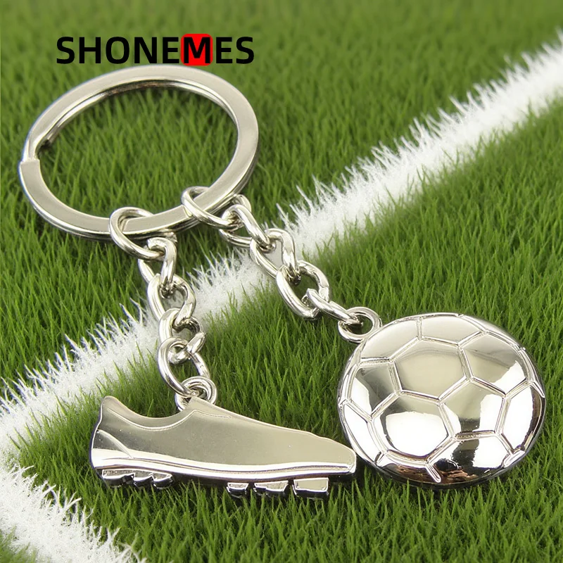 Shonemes Love Soccer Keychain Exquisite Trophy Key Chains Bags Charms Football Goal Keyring Accessory Gifts for Women Men