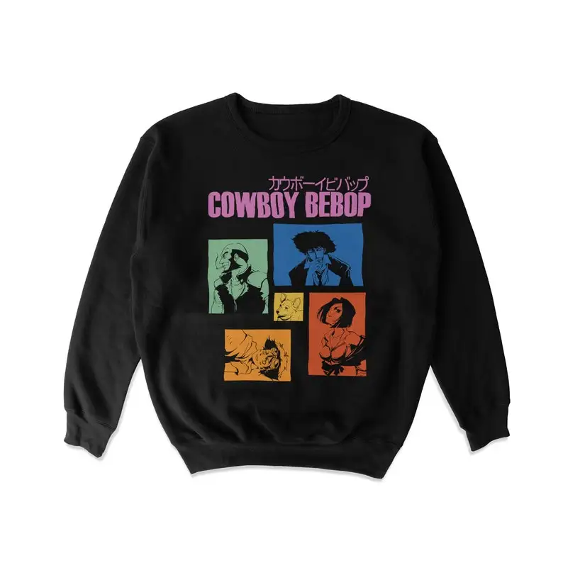 Cowboy Bebop Pattern vintage Shirt Bebop Montage Unisex sweatShirt for Anime Lovers