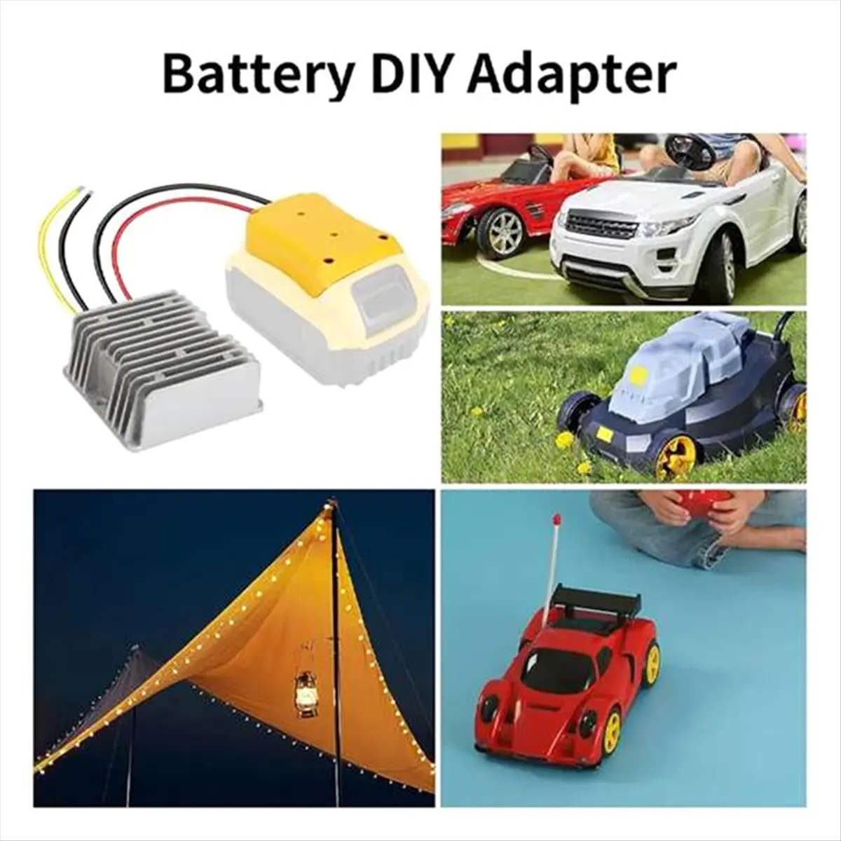 

(A30I) Converter Adapter for Dewalt DC 18V to 12V 20A 240W Step Down Adapter Automatic Buck Boost Voltage Regulator for RC Car