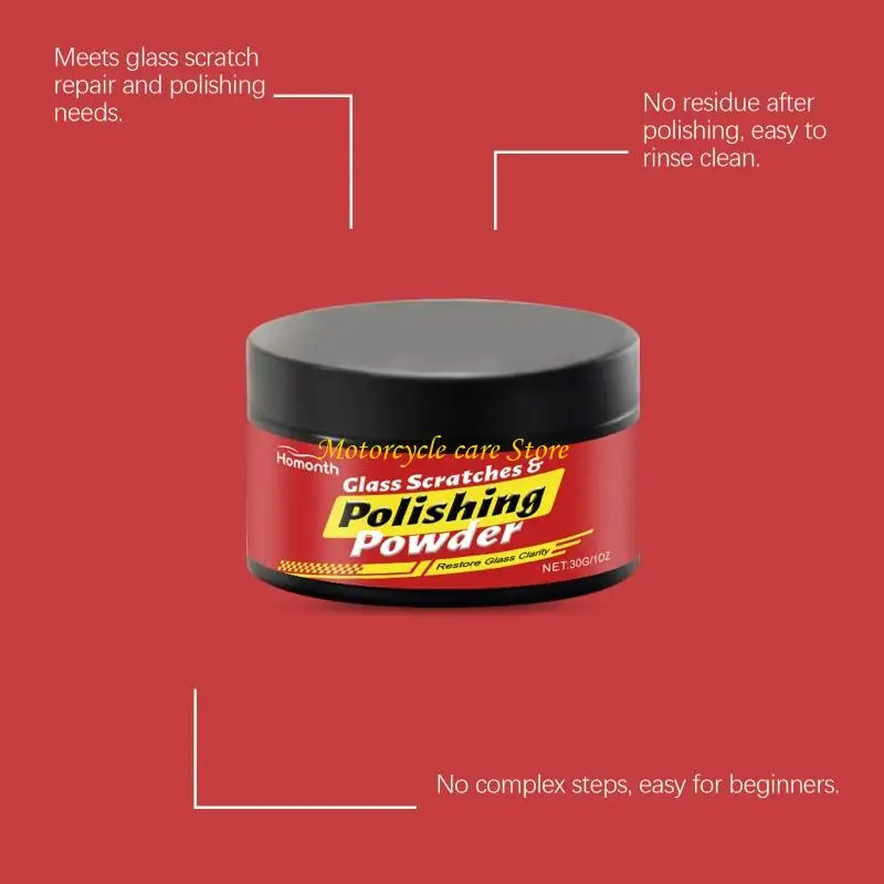 

U75F Усовершенствованное средство для удаления царапин с автомобильного стекла, 30 г, с губчатым аппликатором в комплекте