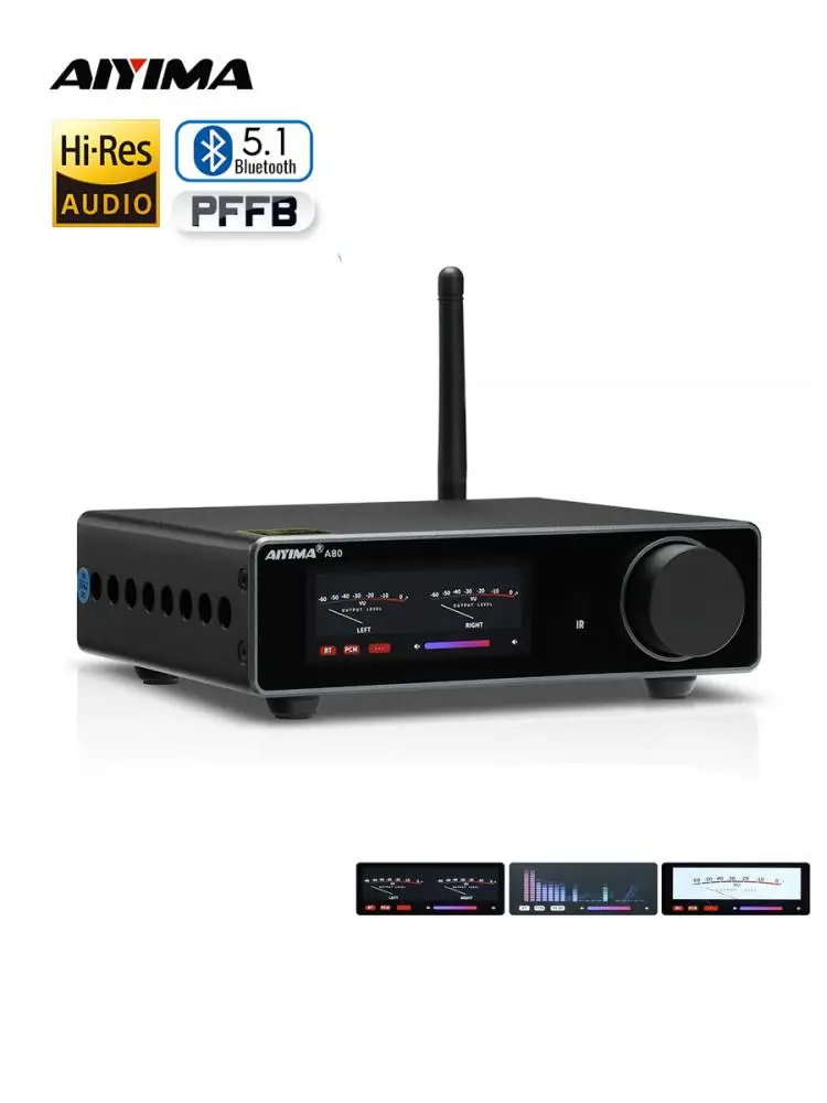AIYIMA Verbeterde A80 Eindversterker TPA3255 DAC Bluetooth PFFB Stereo 300Wx2 Klasse D Digitale Amp met RCA TRS OPT COA USB-ingang - afbeelding 2