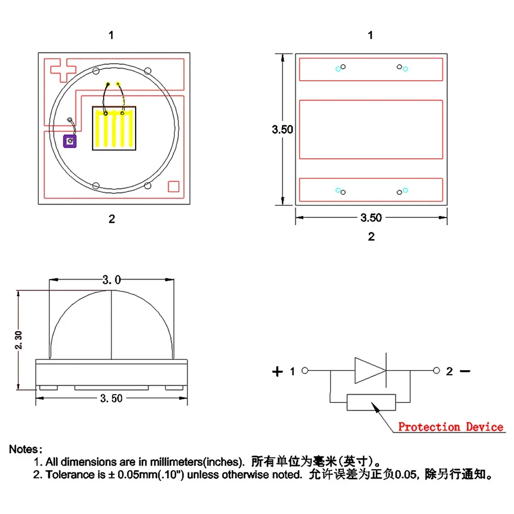 3 واط عالية الطاقة 3535 الأشعة فوق البنفسجية LED رقاقة 36nm إلى 400nm الضوء الأرجواني خرزة مصباح للكشف عن الأوراق النقدية قاعدة السيراميك 395 385 375 نانومتر تنمو