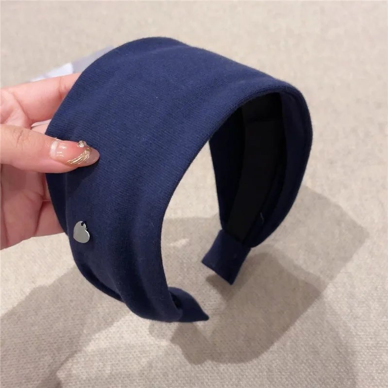 

American Vintage Sweetheart Solid Color High Crown Face-Washing Headband Wide Brim Versatile Hair Accessory for Girls