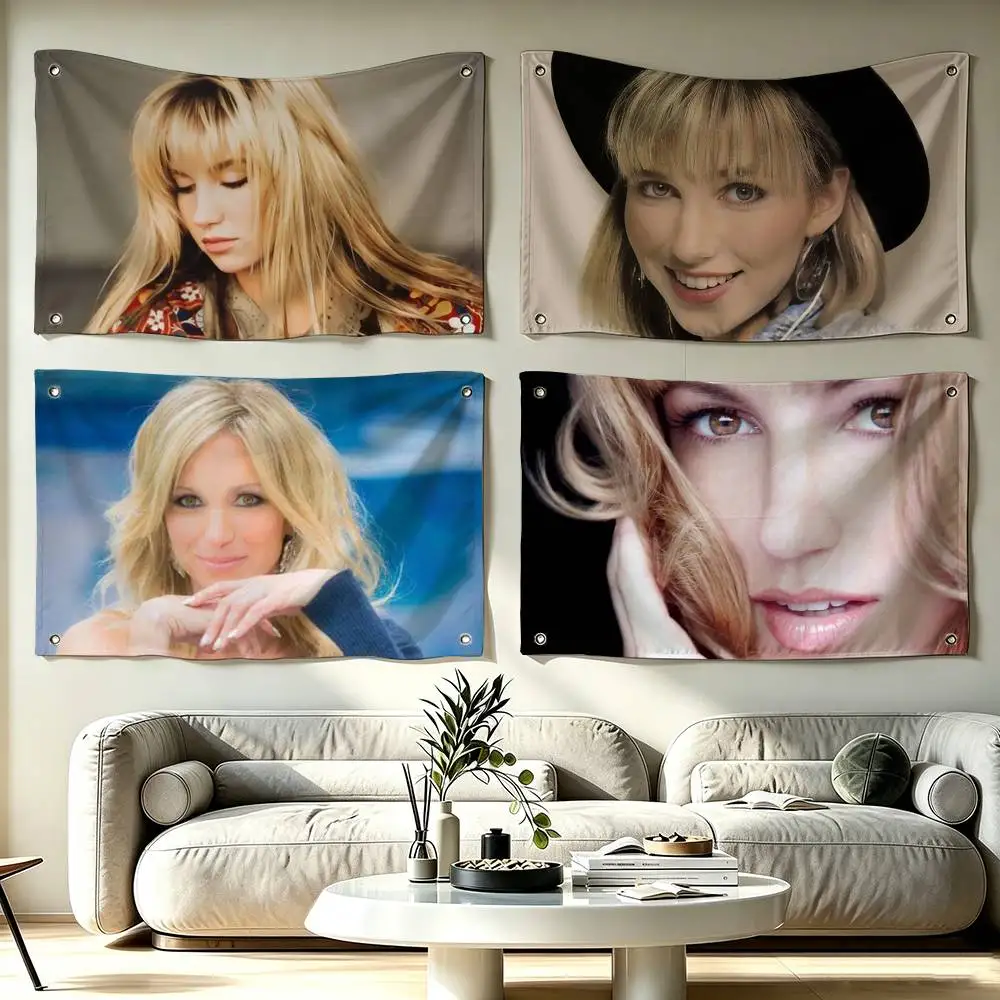 D-Debbie Gibson American Singer Flags Wall Hanging Tapestry Outdoor Garage Room Decorative flag Background Blanket