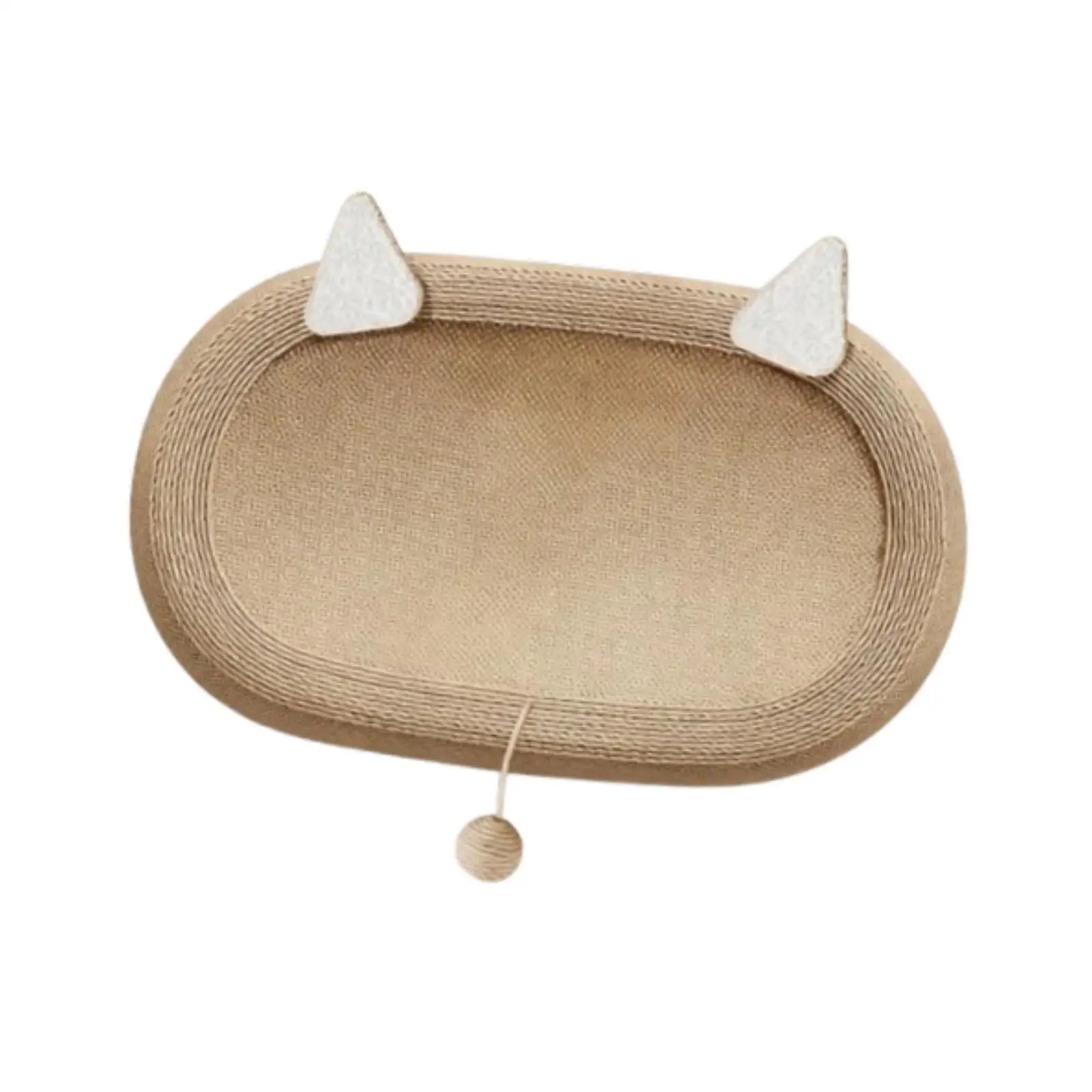Cama rascadora ovalada de sisal para gatos – Rascador y protege muebles