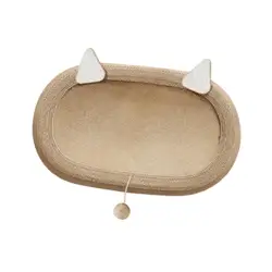 Cama rascadora ovalada de sisal para gatos – Rascador y protege muebles