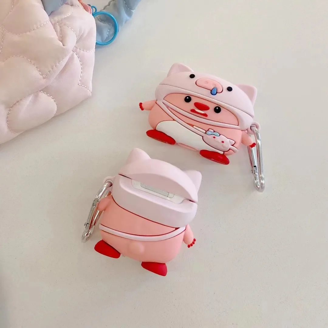 Étui en silicone lapin 3D dessin animé mignon pour Apple AirPods Pro 2, housse pour écouteurs, Airpods 1, 2/3, casque de charge, coque de boîte