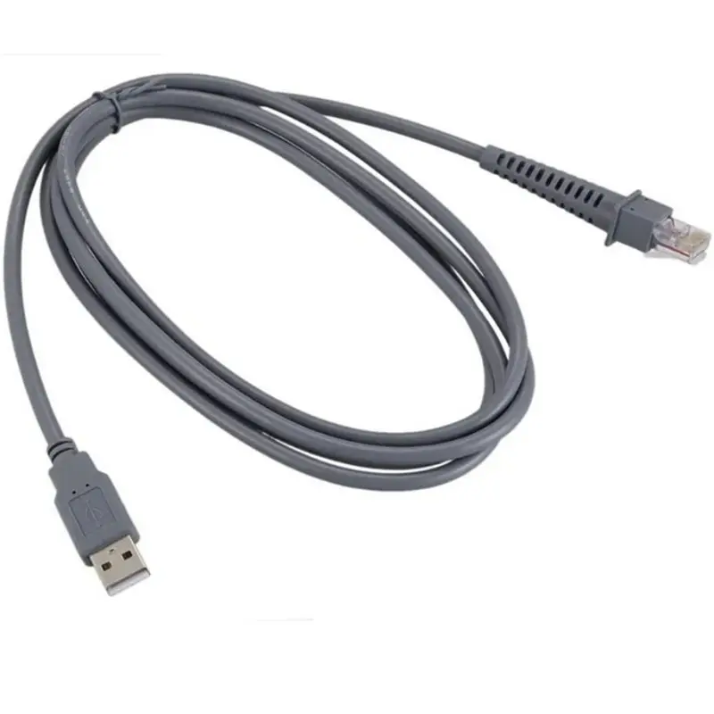 B76B USB Cable for Datalogic Barcode Scanner CAB4120 QD2130 QD2110 GPS4490 2M USB-A Male to RJ45 Cable 3pcs