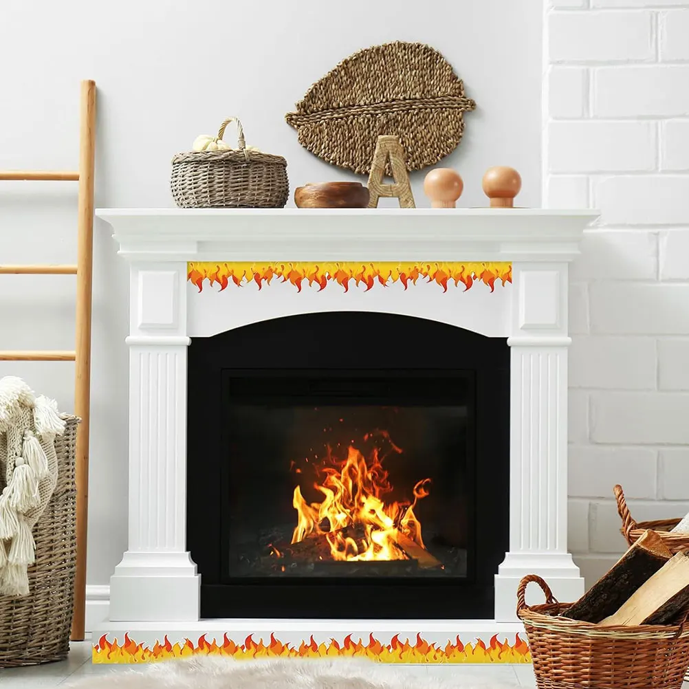 

Flame Border Sticker Bulletin Board Decorations Black Trim Coated Paper Classroom DIY Crafts Teaching Tools