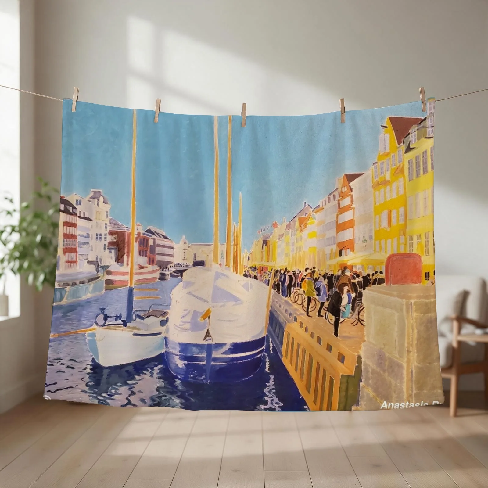 Sunlight in Copenhagen Throw Blanket Flannels Decorative Sofas halloween Cute Plaid Blankets