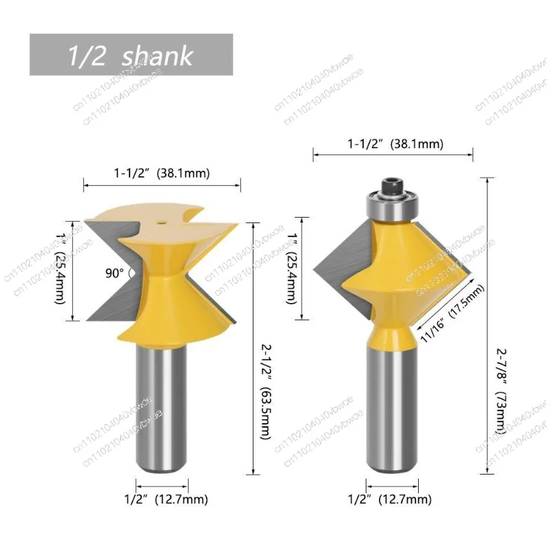 1/2 handle 90 degree tenon cutter, woodworking milling cutter, puzzle, milling cutter
