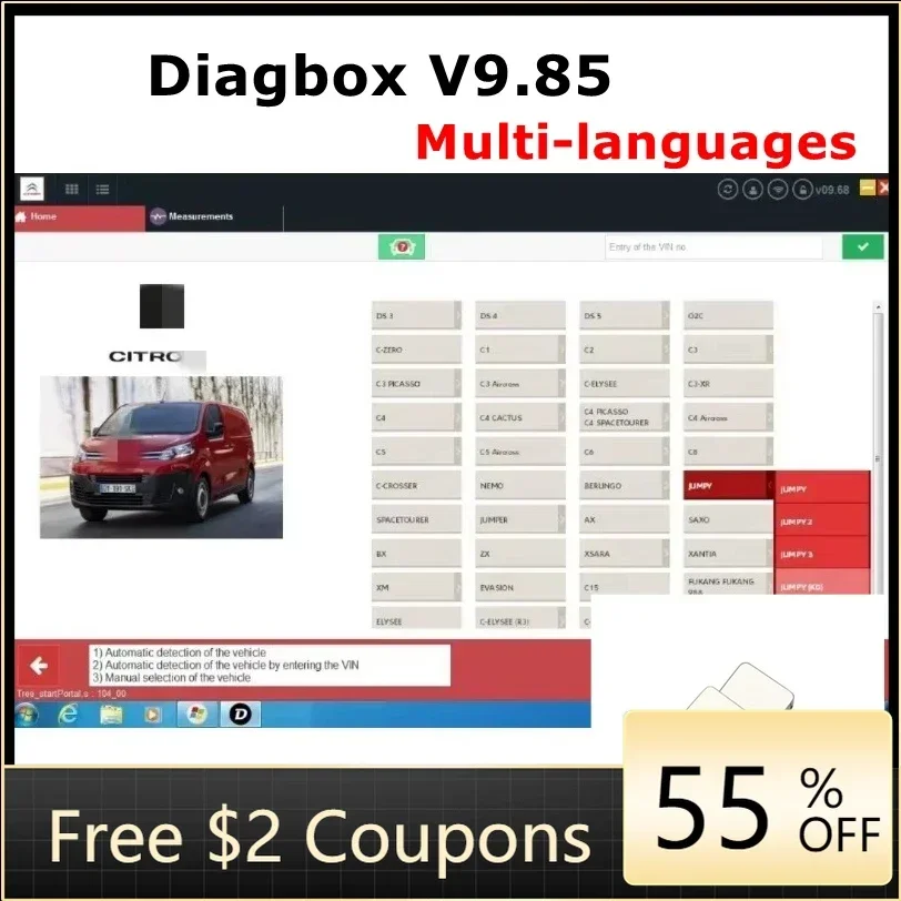 2025 Hot Sale Diagbox V9.85 Diagbox For Lexia3 P P2000 Diagbox Full Adapter for Lexia 3 for Citroen&for Peugeot Car Scanner Tool