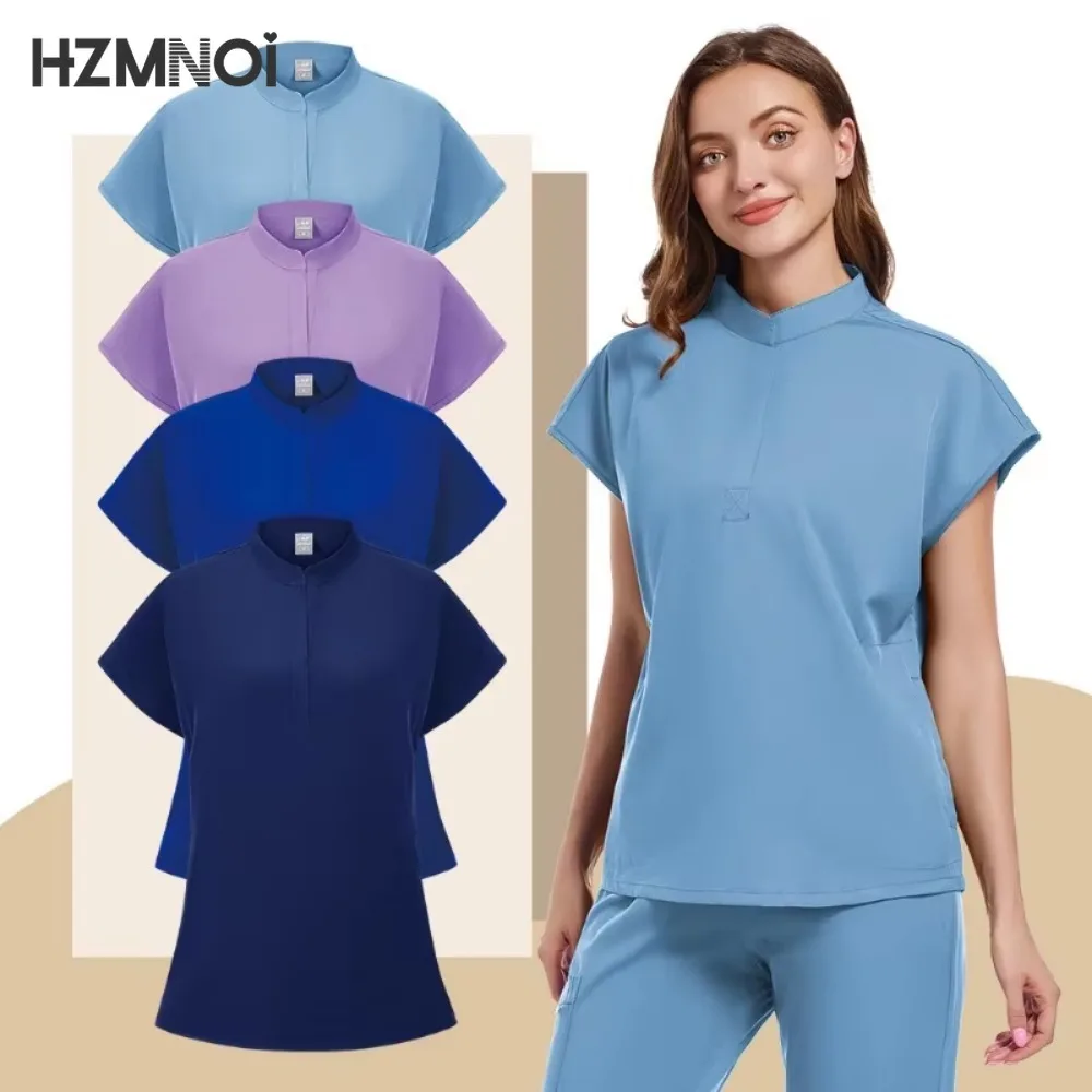 

Multicolor Scrubs Uniform Short Sleeve Tops+jogger Pants Nursing Uniform Women Pet Doctor Medical Surgery Workwear Surgical Sets