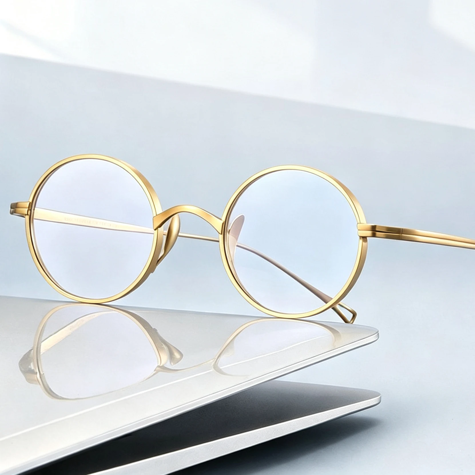 Japanese Vintage Round Prescription Eyeglasses Titanium Ultralight  KMN99 Glasses With Myopia Progressive Reading Graduate lens