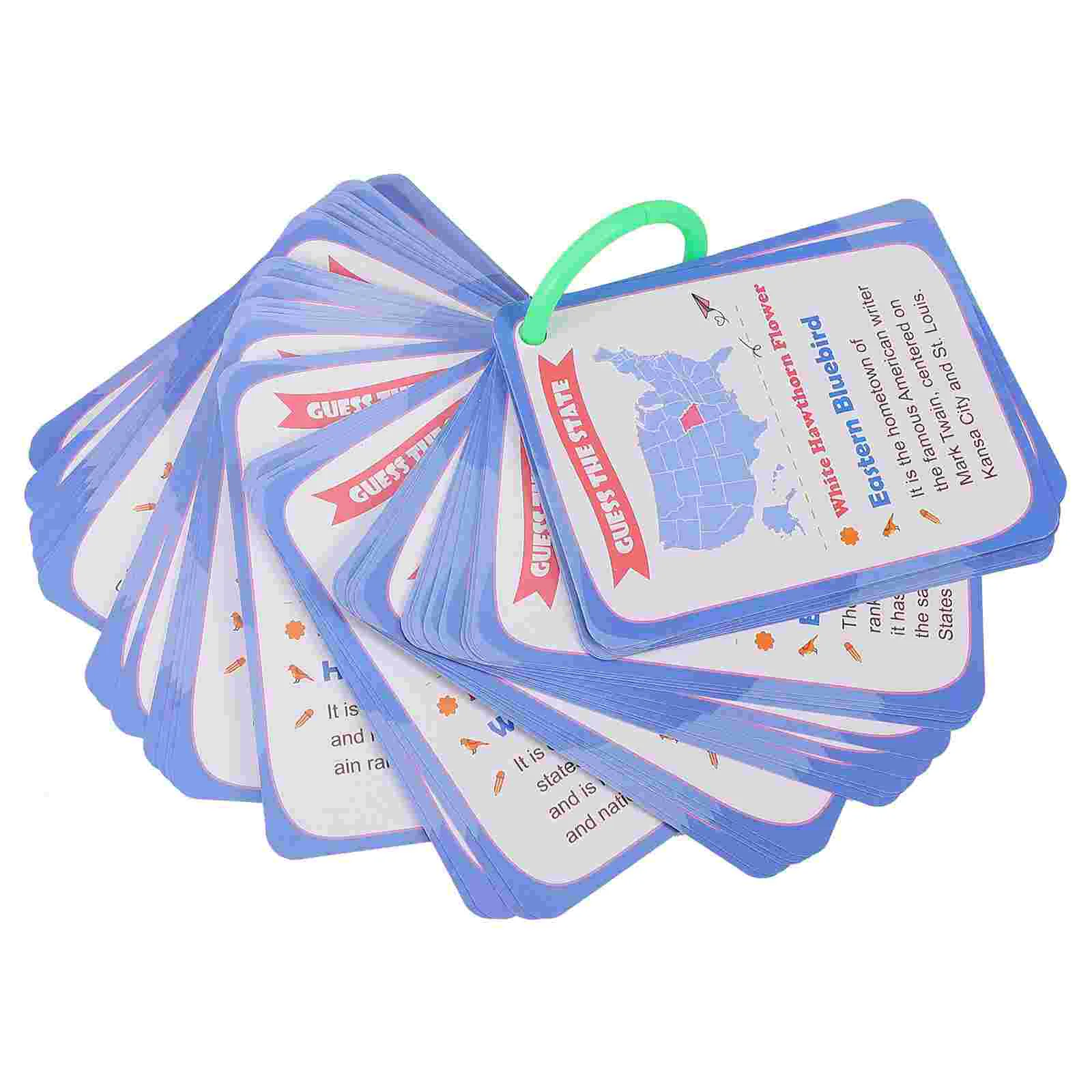 

Capitals Flash Cards Educational American Flag Stick US State Flags for Country of