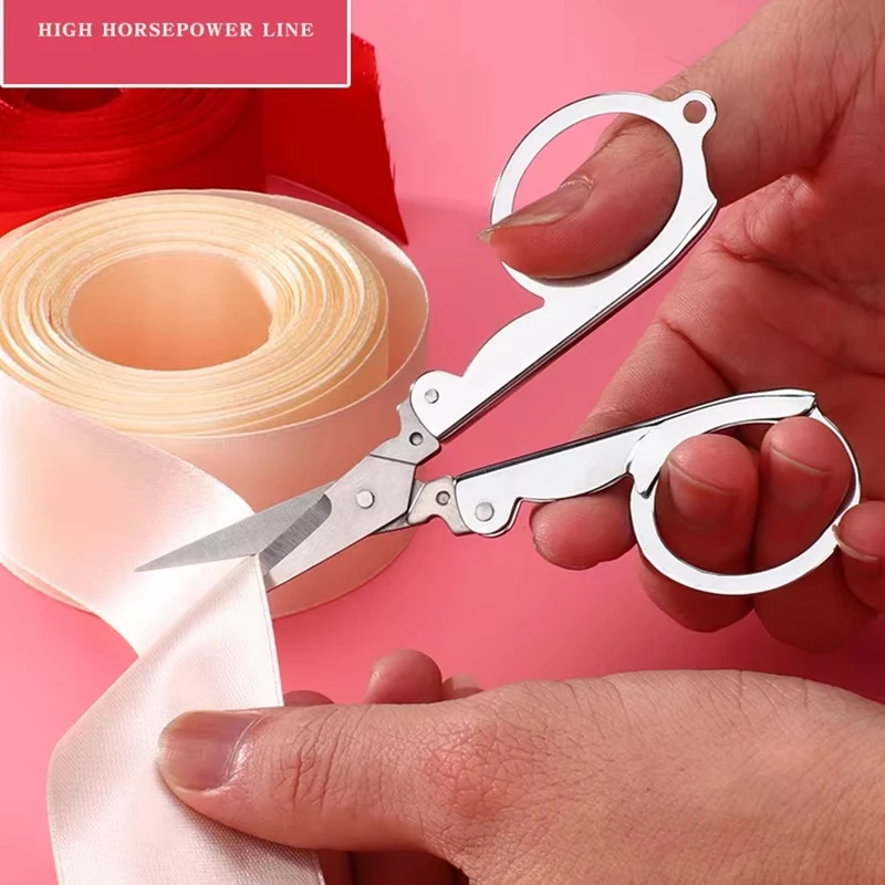 2026 Embroidery Scissor Thread Tailor Scissors Sharp Blade Emergency Mini Foldable Folding Scissors Pocket Travel Small Crafts