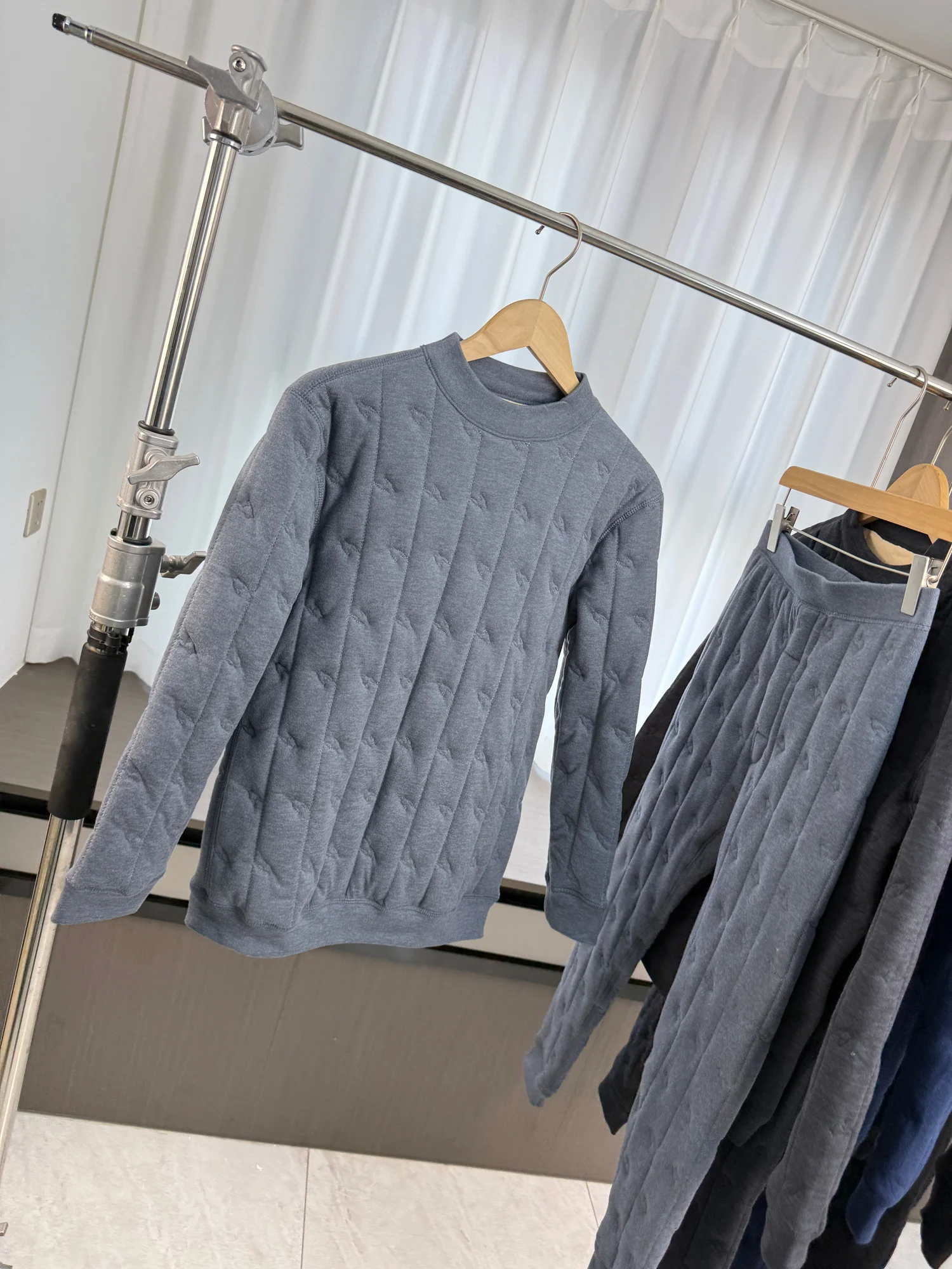 Extra Thick Wool Thermal Underwear Set for Men Fleece Lined Warm Home Clothes Long Sleeve round Neck Constant Temperature The...
