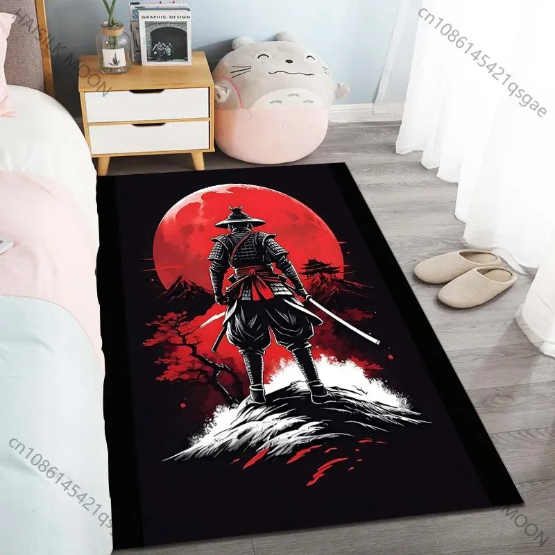 

Новый продукт, японский ковер с принтом Бусидо для гостиной, спальни, дивана, украшения дома, нескользящий напольный коврик, современный ковер