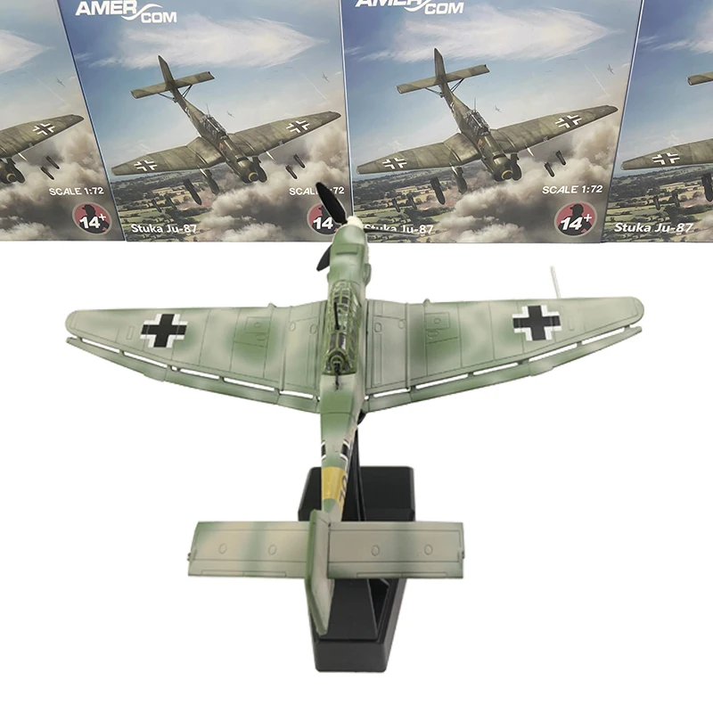 

Масштаб 1:72, немецкие мусоры времен Второй мировой войны, Stuka JU-87 JU87, бомбардировщик-истребитель, металлический самолет, модель самолета, детская игрушка в подарок