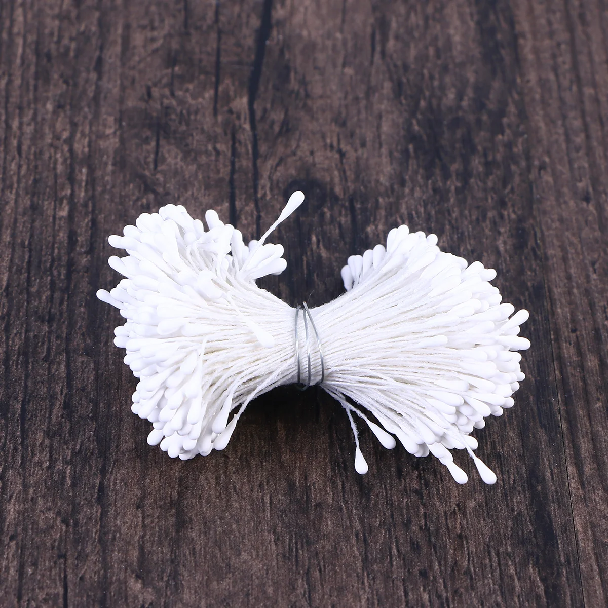 

400Pcs Double Ended Pearl Stamens for Flower Making Artificial Floral Buds Craft Decoration White Flower Floral