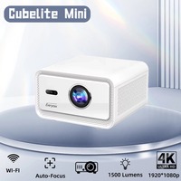 Everycom Cubelite Mini 1500 ANSI Lumens Smart Projector Android 12 4K 1080P Resolution Video Projector Home Theater Projector