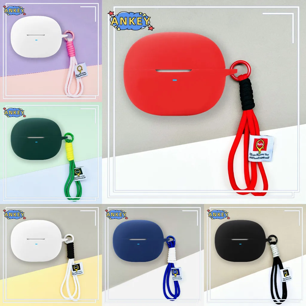 Case for Realme Buds T200 Lite T200X Nylon Lanyard Protective Soft Cover Shells Anti Dust Sleeve Hand Rope Strap Accessories