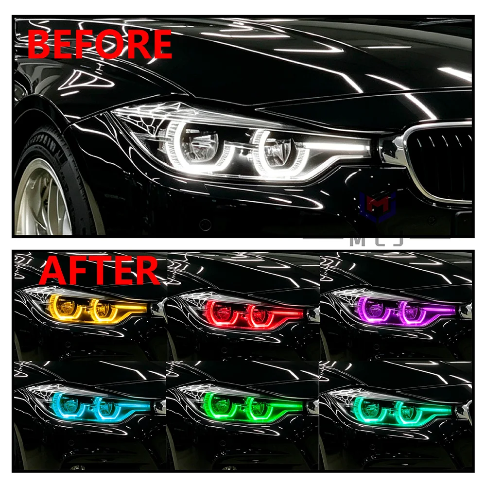 63117419610 63117419615 Headlight Multi Colors RGB DRL Module With Heatsink Plug And Play For BMW 3 Series F30 F31 F35 2016-2019