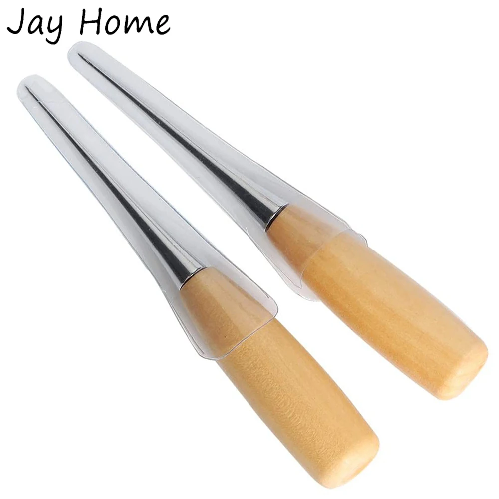 

2/1Pcs Alloy Steel Wood Handle Sewing Awl Punching Tapered Awl Craft Cloth Fabric Leather Scratch Awl Repair Tool for DIY Craft