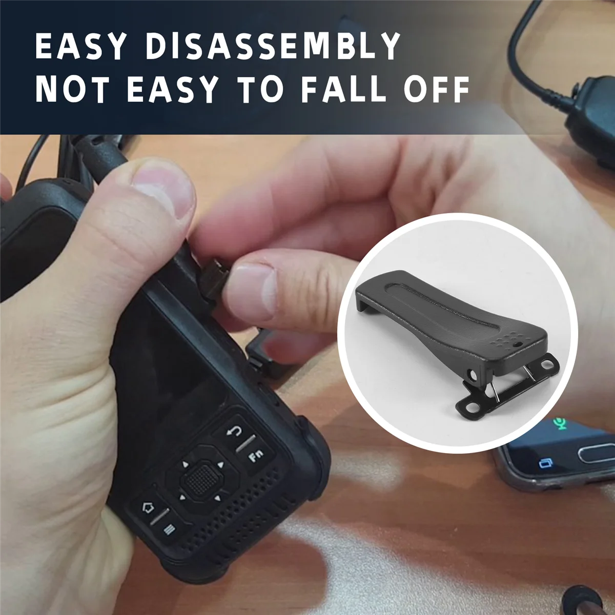 Clip de cinturón de 5 piezas para H777, modelo caliente, Baofeng, BF-666S de Radio, BF-777S, 666S, 777S, 888S, accesorios de Walkie Talkie, abrazaderas negras