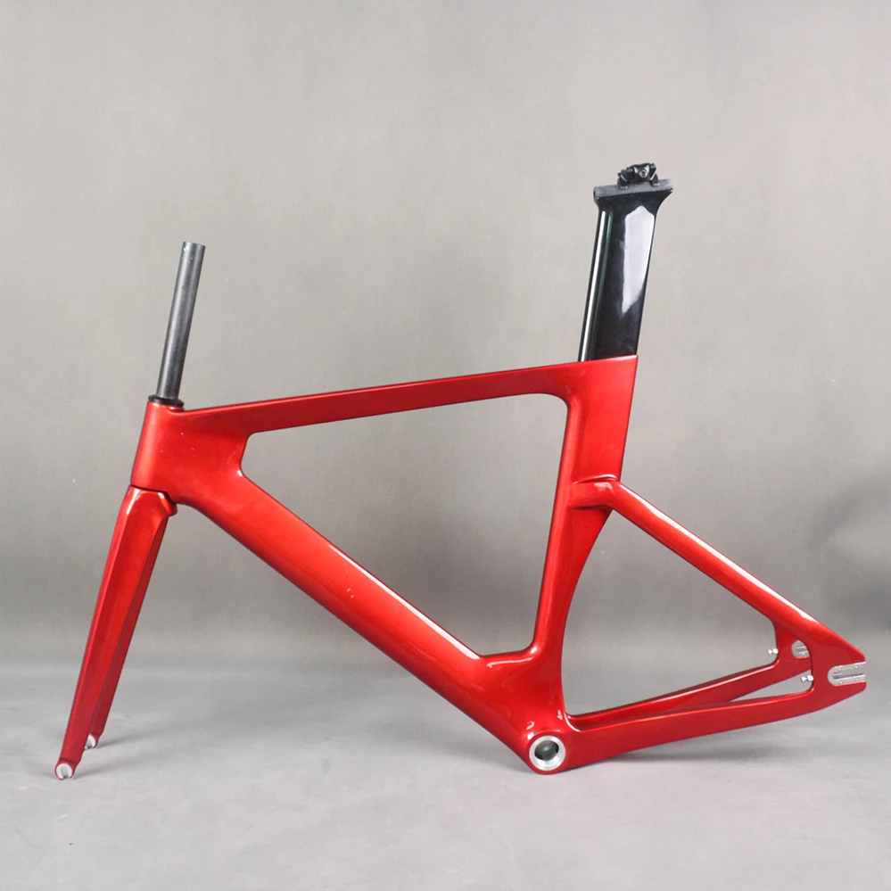 

YTYIN SERAPH aero Track Bike Frame Carbon Fiber T800 Bicycle Road Frames Fixed Gear Bike Frameset Fork Seat Post Frame YS2358 TR