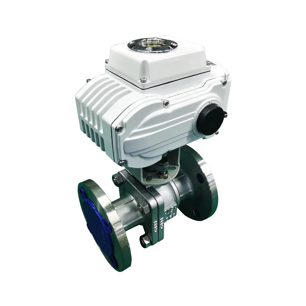 

Electric Actuator Three Piece Electric Motorized Control Ball Valve Flanged v Ball Valve