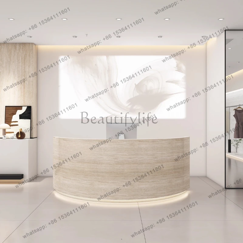 Curved Minimalist Reception Desks Executive Beauty Modern Unique Salon Reception Desks Design Company Mostrador Trendy Furniture