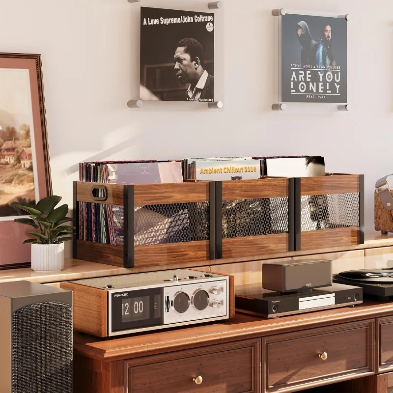 Vinyl Record Storage Shelf, LP & CD Collection Display Rack, Record Holder for Study Room Home Decoration