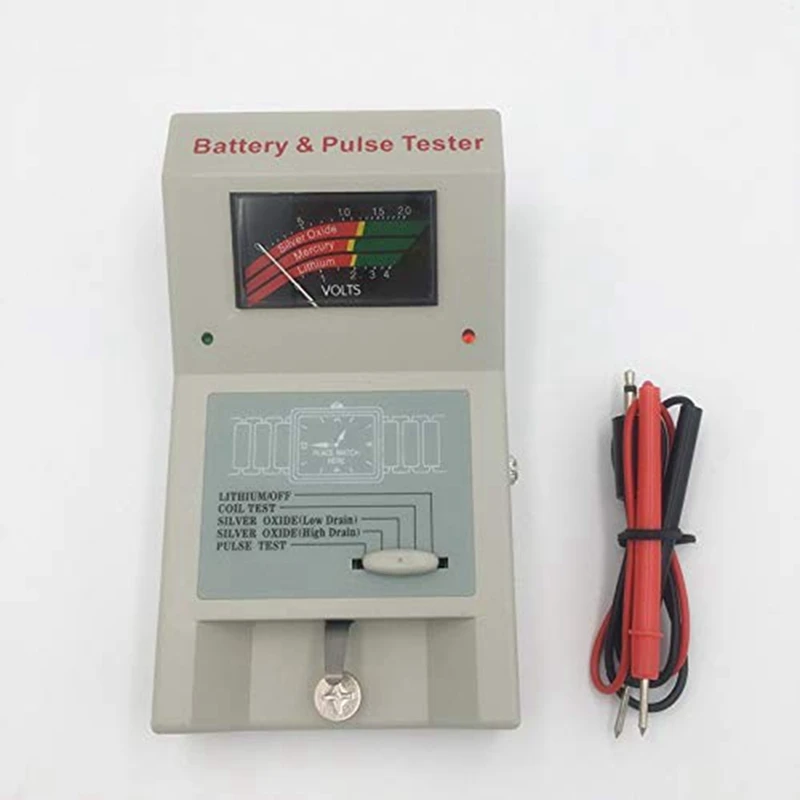 B62B Watch Battery Tester, 1.5V 3V Button Cell Coil Watch Pulse Tester Analyzer Battery Tool for Watch Repair and Small