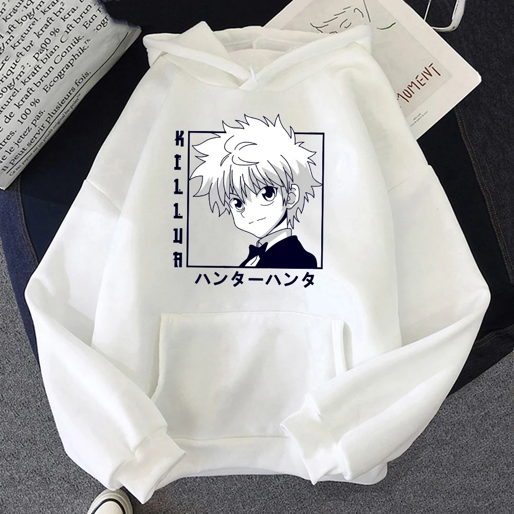 Killua Hunter X Hunter Hot Anime Plus Size Hoodie Men Women Sweatshirts Ulzzang Harajuku Unisex Long Sleeve Casual Streetwear