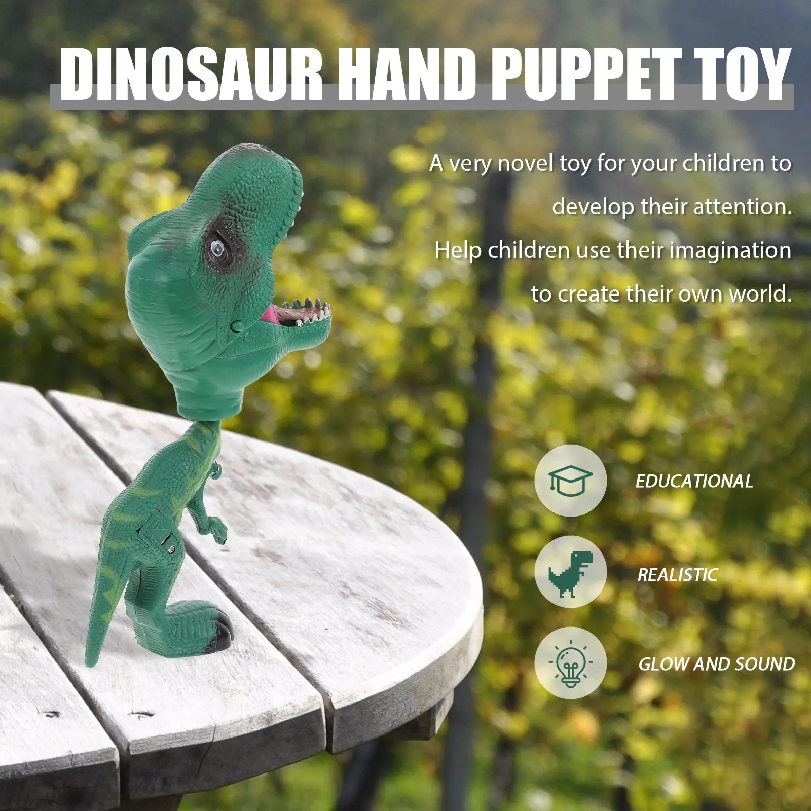 

Dinosaur Hand Puppet Creative Cartoon Role Play Early Education Interactive Storytelling Kids Puppet Animal Plaything