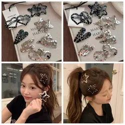 New Retro Colorful Polka Dot Star Hair Clips for Girls Kids Korean Y2k Sweet Cute Girl Hairpin BB Clip Hair Accessories