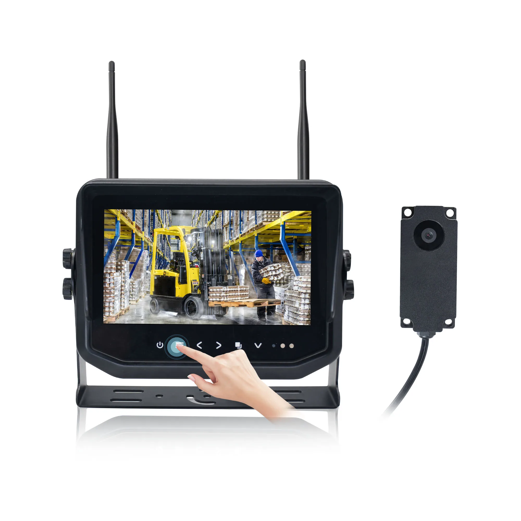 1080P Ahd نظام الكاميرا العكسية اللاسلكية 7 بوصة واي فاي مراقب الرؤية الخلفية مساعدة للشاحنة #1