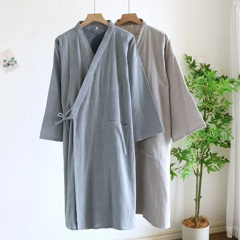 Koszule nocne Odzież męska Kimono Homewear Wiosna Jesień Lato Cienkie Wygodne Casual Fashion Oddychające Stylowe Luźne Duże