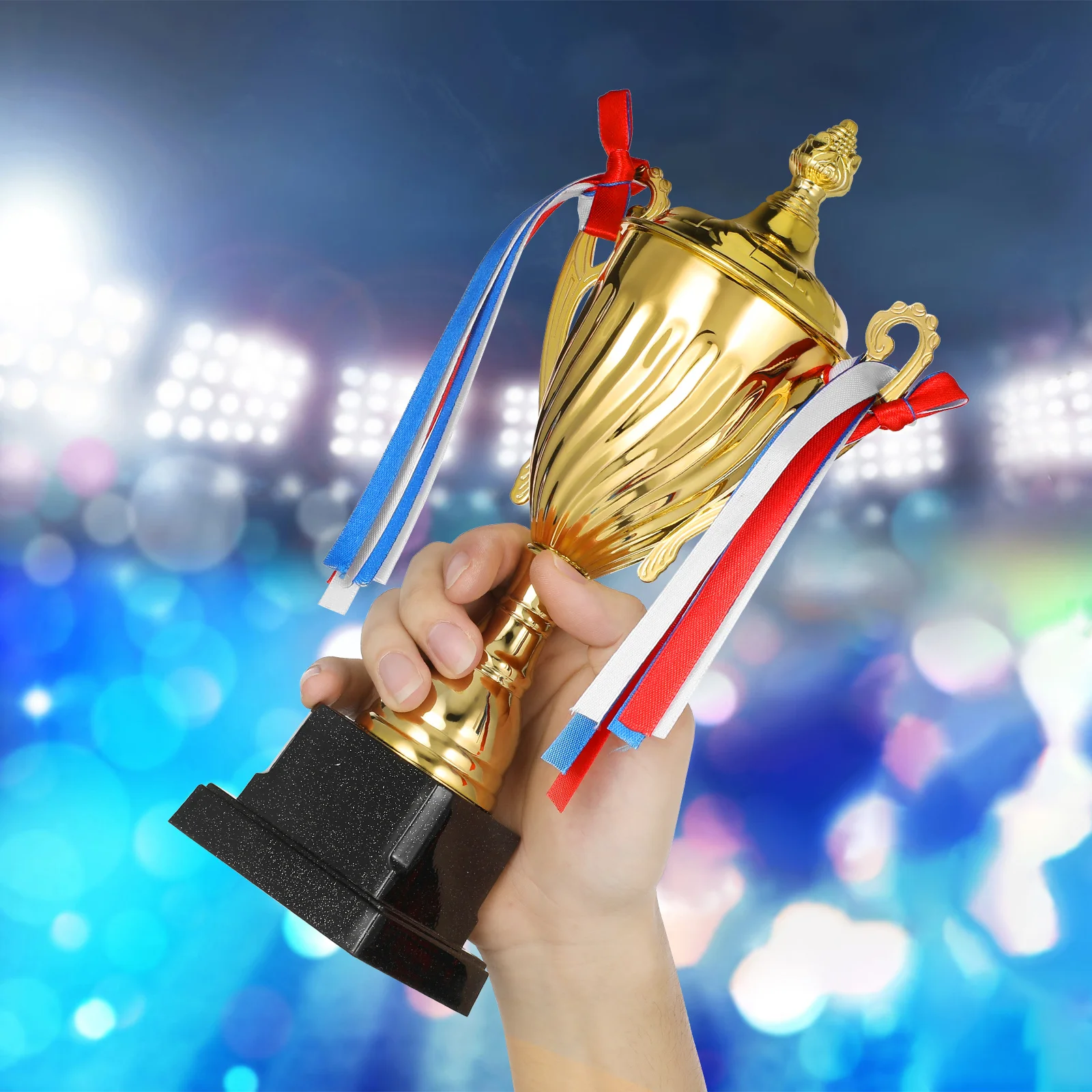 

Large Metal Trophy Award Polished Surface Celebration Trophy Cup Sports Competition Winner Prize Decor Awards and Trophies